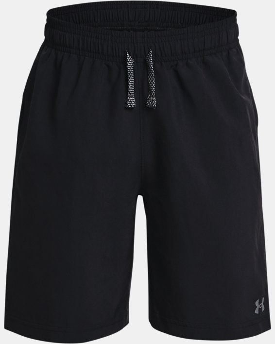 Boys' UA Woven Shorts in Black image number 0